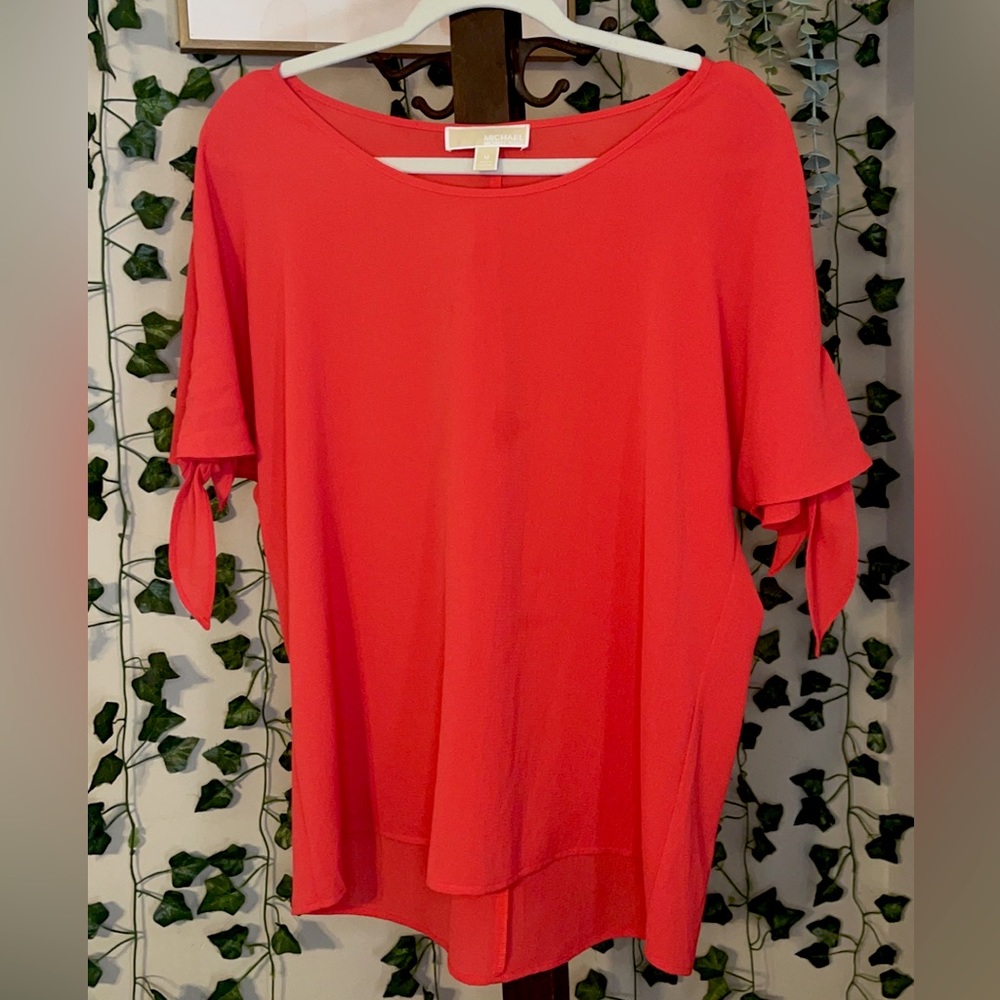 Coral Micheal Kors Short Sleeve Top